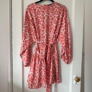 Selmacilek Pink Floral Printed Mini Dress, XS, Like New